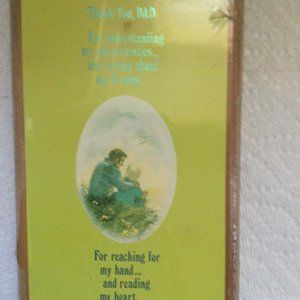 Thank you Dad wood plaque wall hanging new 21cm x13cm x 2 cm